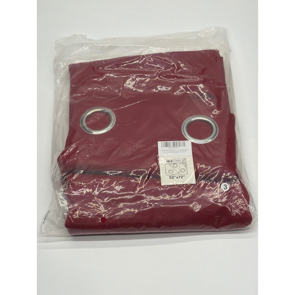 Nicetown Blackout Curtains 52x72 Ruby Red Grommet‎ Thermal Insulated 2 Panels